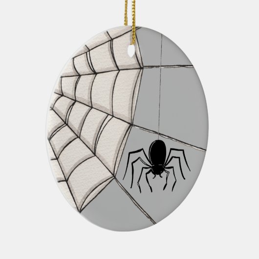 Spinnen und WebHalloween-Keramik Keramik Ornament (Rechts)