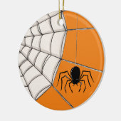 Spinnen und WebHalloween-Keramik Keramik Ornament (Links)
