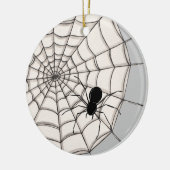 Spinnen und WebHalloween-Keramik Keramik Ornament (Links)