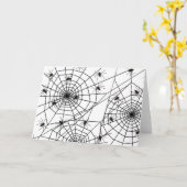 Spinnen und Webs, Halloween-Grußkarte Karte (Gelbe Blume)