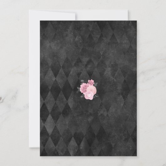 Spinnen Web bis Tod tun uns Teil schwarz rosa Einladung (Rückseite)