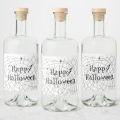 Spinnen Web Hand Drawn Doodles Alkoholflaschenetikett (Flaschen)