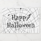 Spinnen Web Hand Drawn Doodles Lebensmitteletikett (Einzelnes Label)