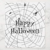 Spinnen Web Hand Drawn Doodles Weinetikett (Einzelnes Label)