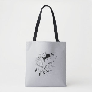 Spinnen Web & Hand Illustration Tasche