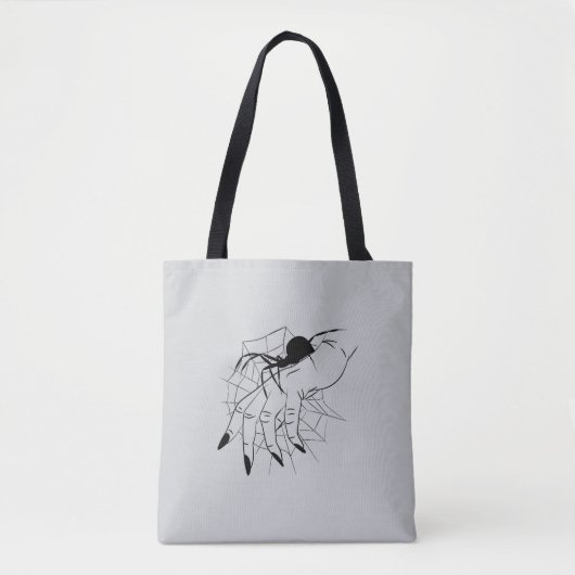 Spinnen Web & Hand Illustration Tasche (Vorderseite)