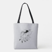 Spinnen Web & Hand Illustration Tasche (Rückseite)