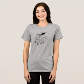 Spinnen Web & Hand Illustration Tri-Blend Shirt (Vorderseite voll)
