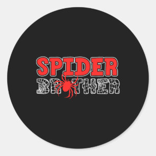 Spinnenbruder Kid Spidey Geburtstags-Matching-Fami Runder Aufkleber