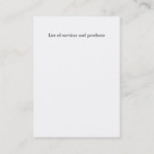 Spinnende Studio-Visitenkarten Visitenkarte (Rückseite)