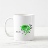 Spinnender grüner Tornado Kaffeetasse (Links)