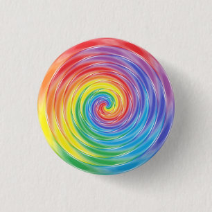 Spinnender Regenbogen Button