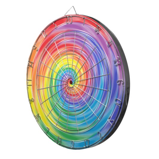 Spinnender Regenbogen Dartscheibe (Vorderseite rechts)