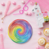 Spinnender Regenbogen-PapierTeller Pappteller (Party)