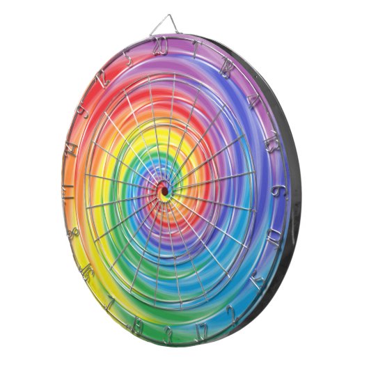 Spinnender RegenbogenDartboard Dartscheibe (Vorderseite rechts)