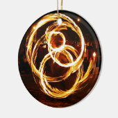 Spinnendes Feuer - abstrakt Keramik Ornament (Links)