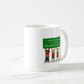 SPINNENDES LEHRER-GLÜCKLICHES WEIHNACHTEN KAFFEETASSE (VorderseiteRechts)