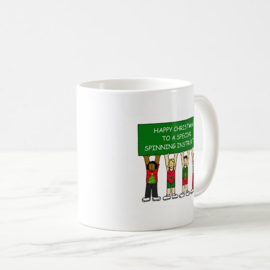 SPINNENDES LEHRER-GLÜCKLICHES WEIHNACHTEN KAFFEETASSE (VorderseiteRechts)