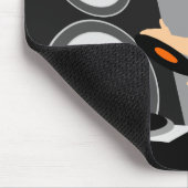 Spinnendes Vinyl DJ an den Plattformen Mousepad (Ecke)