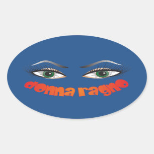 Spinnenfrau / Spiderwoman / donna ragno Ovaler Aufkleber