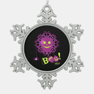 Spinnengeschenk Boo Geist Fledermäuse Spinne Gruse Schneeflocken Zinn-Ornament