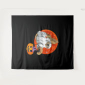 Spinnengeschenk | Boo Halloween mit Pumpkin Wandteppich (Vorderseite (Horizontal))