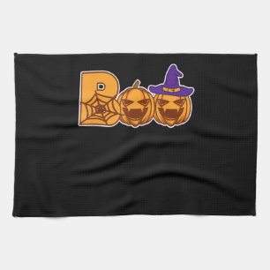 Spinnengeschenk Boo Halloween Pumpkin Faces Spid Geschirrtuch