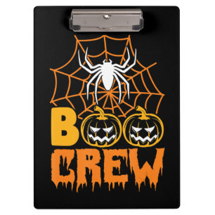 Spinnengeschenk Boo Kürbis Halloween Spinne Boo Klemmbrett