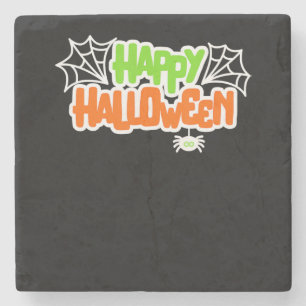 Spinnengeschenk   Frohe Halloween-Niedliche Spinne Steinuntersetzer