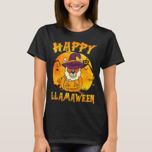 Spinnengeschenk Frohes Llamaween Llama Hexe Spin T-Shirt