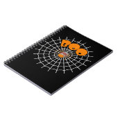 Spinnengeschenk | Funny Boo Spider WebHalloween Notizblock (Linke Seite)