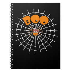 Spinnengeschenk Funny Boo Spider WebHalloween Notizblock