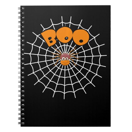 Spinnengeschenk | Funny Boo Spider WebHalloween Notizblock (Vorderseite)
