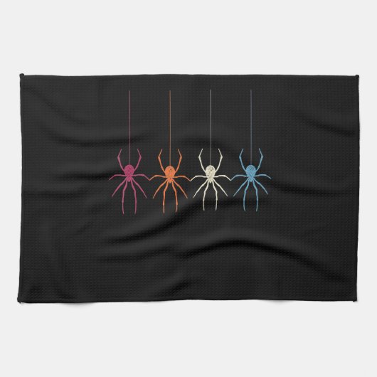 Spinnengeschenk | Halloween 2020 Vintag Spider Web Geschirrtuch (Horizontal)