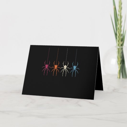Spinnengeschenk | Halloween 2020 Vintag Spider Web Karte (Vorderseite)