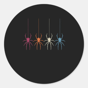 Spinnengeschenk Halloween 2020 Vintag Spider Web Runder Aufkleber