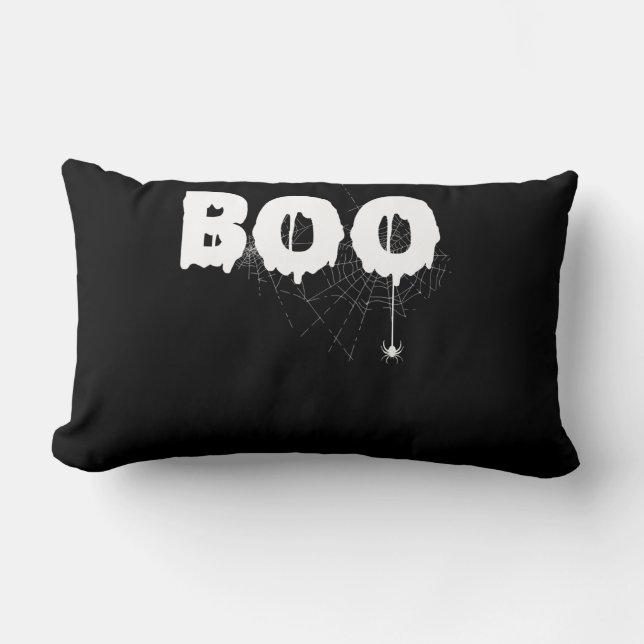 Spinnengeschenk | Halloween Funny Beängstigend Lit Lendenkissen (Vorderseite)