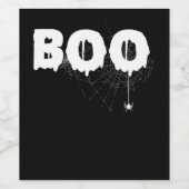 Spinnengeschenk | Halloween Funny Beängstigend Lit Weinetikett (Einzelnes Label)