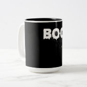 Spinnengeschenk | Halloween Funny Beängstigend Lit Zweifarbige Tasse (Vorderseite Links)