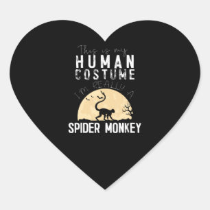 Spinnengeschenk   Halloween Human Costume Spione Herz-Aufkleber