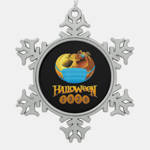 Spinnengeschenk Halloween Pumpkin and Spiole Mas Schneeflocken Zinn-Ornament