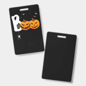 Spinnengeschenk | Halloween Pumpkins Spider Ausweis (Vorder- & Rückseite)