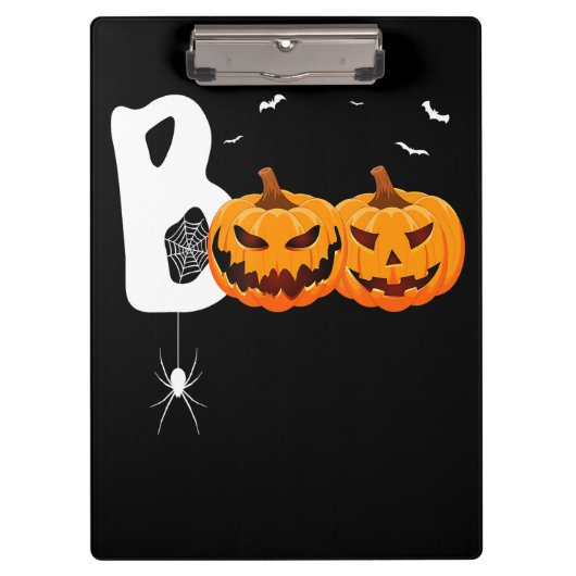 Spinnengeschenk | Halloween Pumpkins Spider Klemmbrett (Vorderseite)