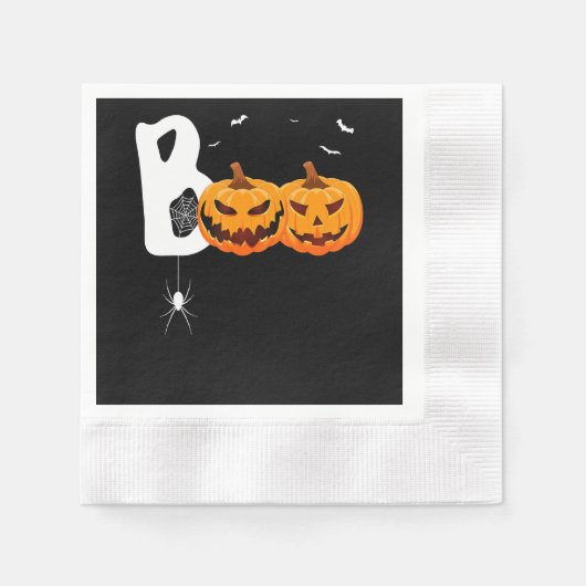 Spinnengeschenk | Halloween Pumpkins Spider Serviette (Vorderseite)