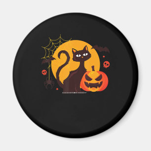 Spinnengeschenk   Halloween schwarze Katze Spinne  Magnet