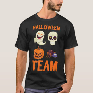 Spinnengeschenk Halloween-Team-Kürbis-Geisterspi T-Shirt
