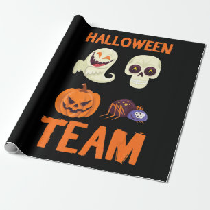 Spinnengeschenk Halloween Team Pumpkin Ghost Spi Geschenkpapier