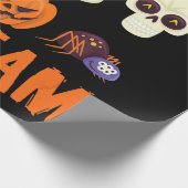 Spinnengeschenk | Halloween Team Pumpkin Ghost Spi Geschenkpapier (Ecke)