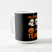 Spinnengeschenk | Halloween Team Pumpkin Ghost Spi Kaffeetasse (Vorderseite Links)