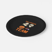 Spinnengeschenk | Halloween Team Pumpkin Ghost Spi Pappteller (Schrägansicht)